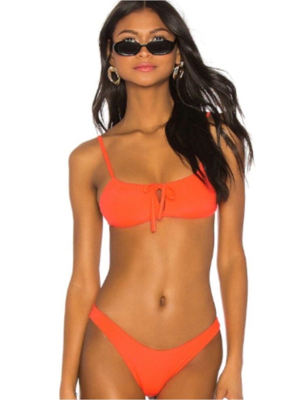 Superdown x Chantel Jeffries Bikini Set in Orange Size Medium